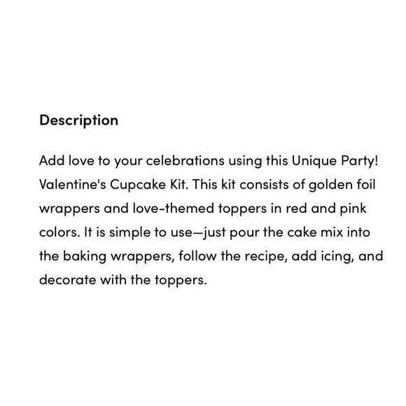 Cupcake Kit 12 Gold Wrappers & 12 Pink/Red Toppers Hearts Lips Envelopes NWT - Picture 6 of 7